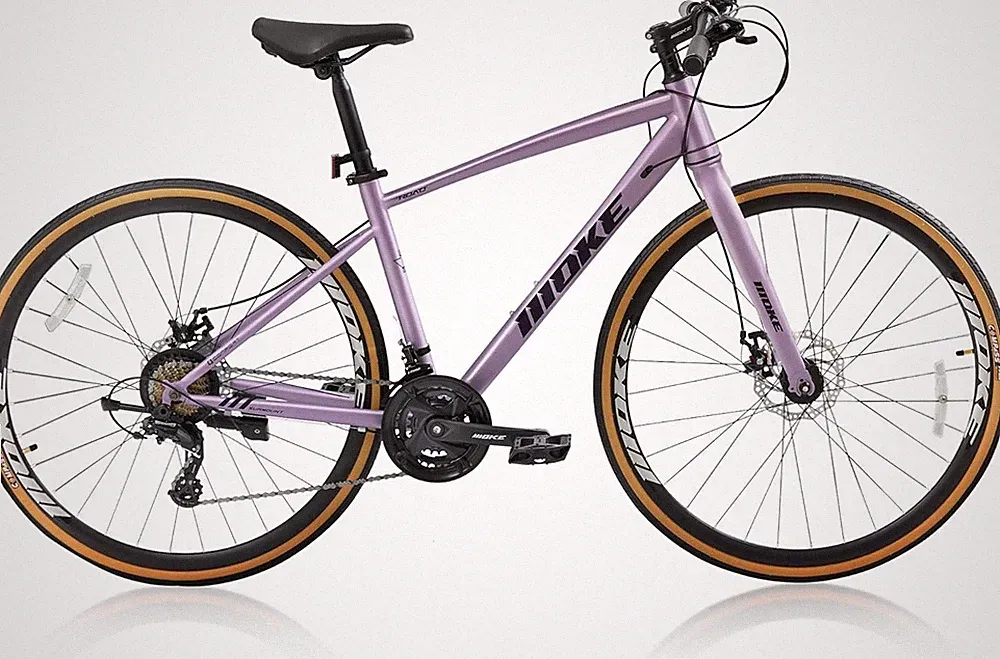 700C 24-Speed Hybrid Bike, City Commuter Bicycle with Dual Disc Brakes